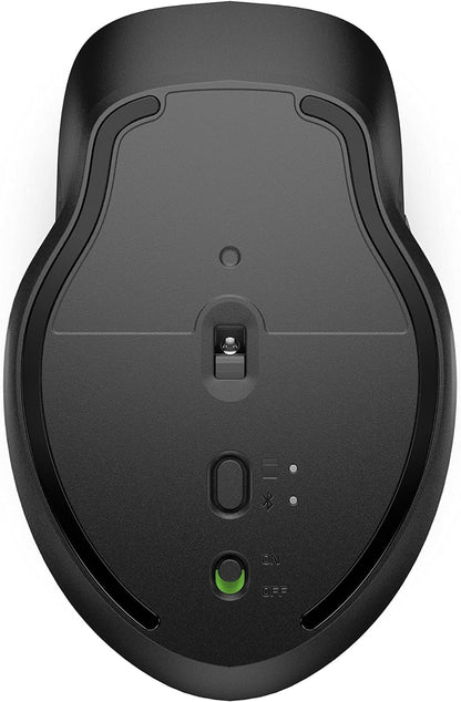 HP 430 wireless mouse | 2.4 GHz wireless connection & Bluetooth 5.2 | USB dongle | 4,000 dpi | 4 buttons | for up to 2 devices | black | incl. 1 x AA battery | lifetime up to 24 months