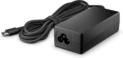 HP Alimentatore CA USB-C da 45 W, Compatibile con Notebook e Tablet HP dotati di porta USB-C, Jack CA da 4,5 mm, Nero