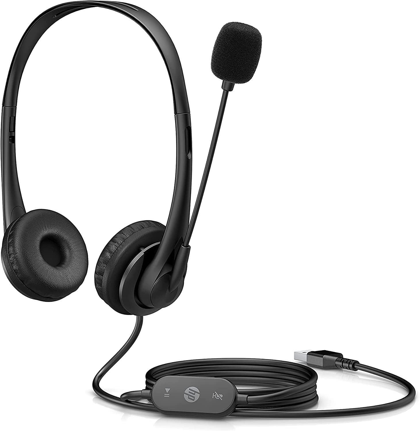 HP Stereo Headset G2 (USB Type A) | 1.8 m Cable Length | 95 g | Black