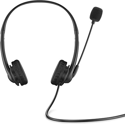 Headphones With Microphone Hp Wired Black
