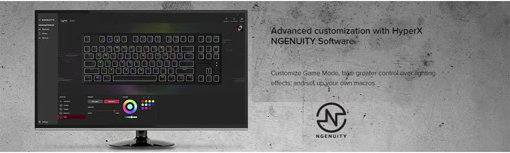 HyperX Alloy Origins Core – RGB Gaming Mechanical Keyboard, Tenkeyless, HyperX Red switches (US layout