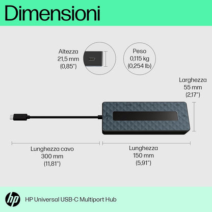 HP Interface Hub USB 3.2 Gen 1 (3.1 Gen 1) Type-C Black