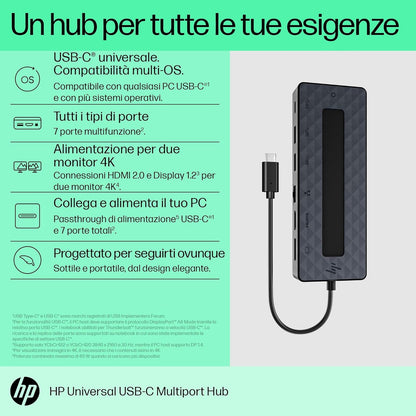 HP Interface Hub USB 3.2 Gen 1 (3.1 Gen 1) Type-C Black