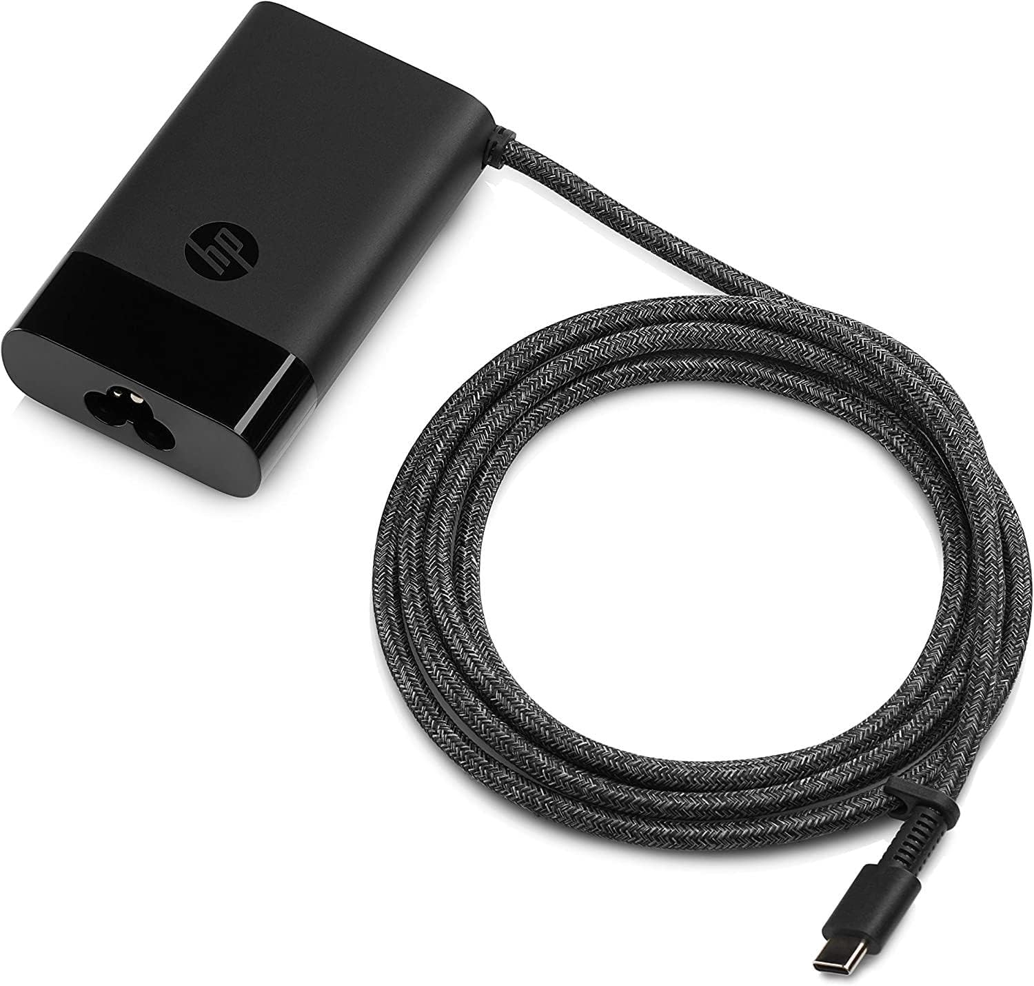 HP Alimentatore Laptop USB-C GaN da 65 W, Compatibile con PC HP dotati di porta USB-C, Nero