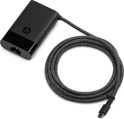 HP Alimentatore Laptop USB-C GaN da 65 W, Compatibile con PC HP dotati di porta USB-C, Nero