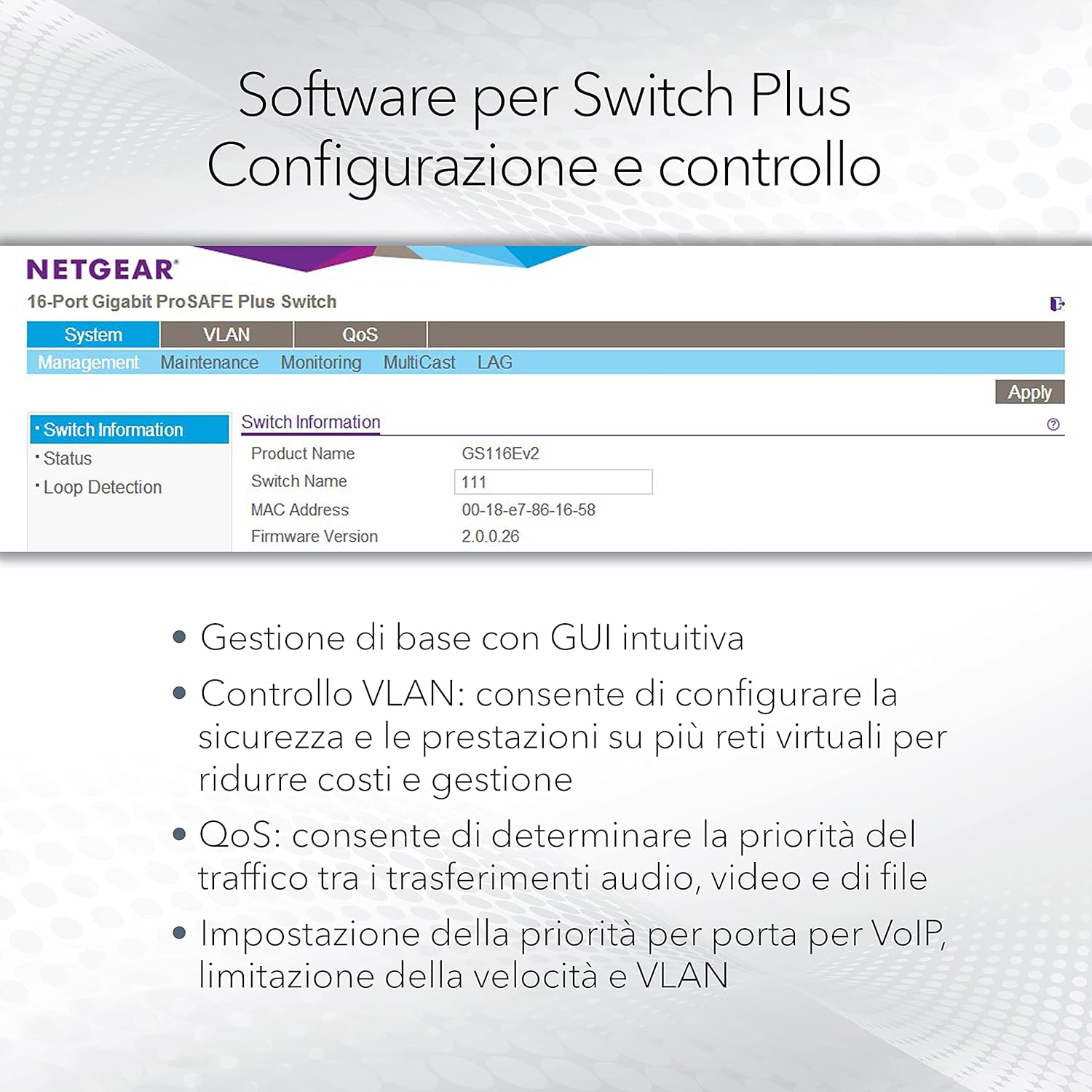 NETGEAR Switch Gigabit gestionable de 5 puertos GS105E Prosafe+
