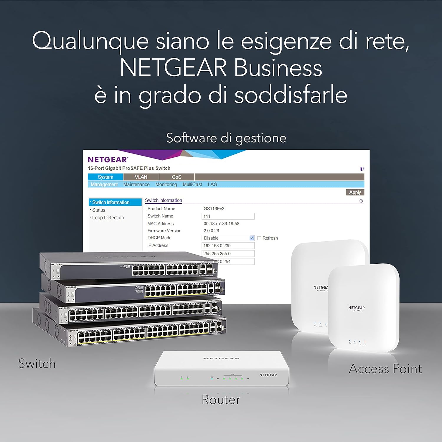 NETGEAR Switch Gigabit gestionable de 5 puertos GS105E Prosafe+