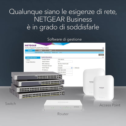 NETGEAR Switch Gigabit gestionable de 5 puertos GS105E Prosafe+