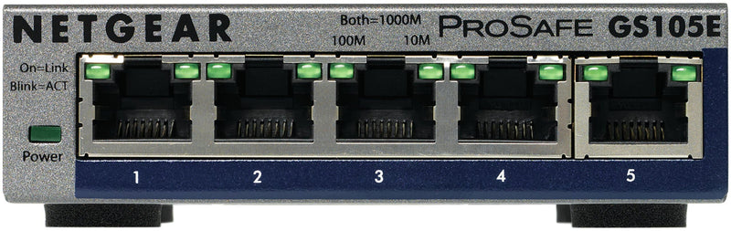 NETGEAR Switch Gigabit gestionable de 5 puertos GS105E Prosafe+