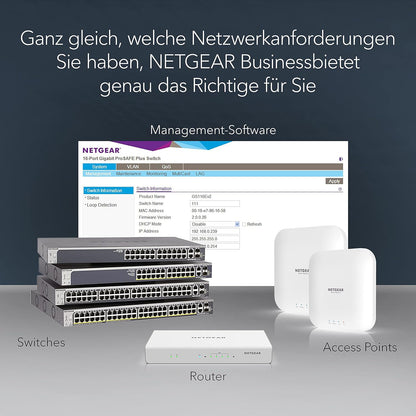 NETGEAR Switch Gigabit gestionable de 5 puertos GS105E Prosafe+
