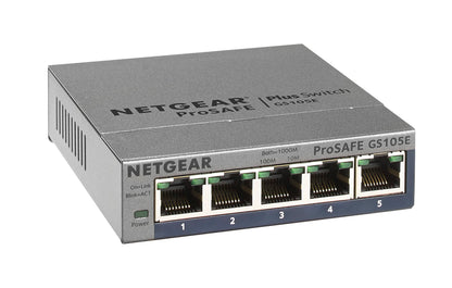 NETGEAR Switch Gigabit gestionable de 5 puertos GS105E Prosafe+