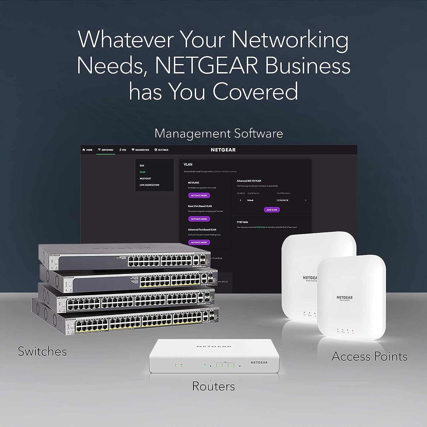 NETGEAR Switch de red PoE no gestionado de 8 puertos GS308PP - Switch Gigabit Ethernet con 8x PoE+ consumo 83W, montaje en sobremesa o pared