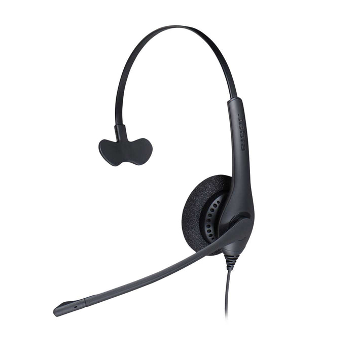 Jabra Biz 1500 USB-A On-Ear Mono Headset - Corded Headphone with Noise-cancelling Microphone, Control Unit and Volume Spike Protection for Deskphones and Softphones