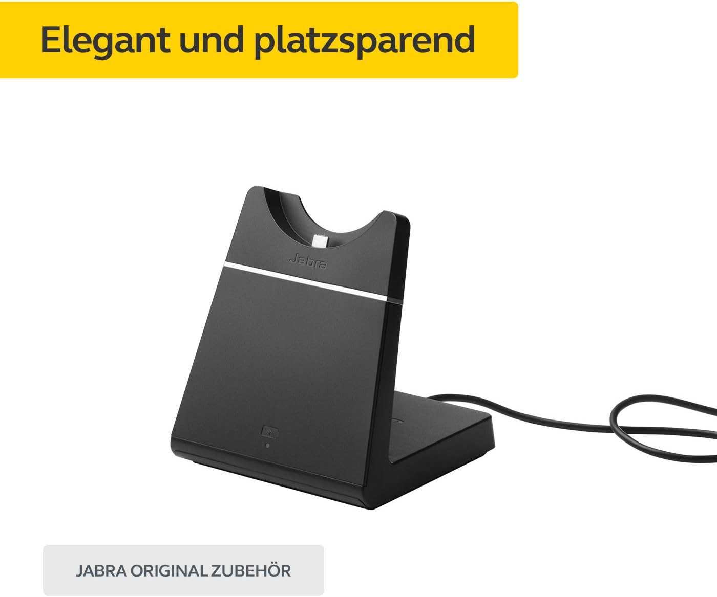 Jabra Evolve 65 Charging Stand - Fast Wireless Desk Charger for Evolve 65 Headset - Ideal for Call Centres and Workspaces - Black