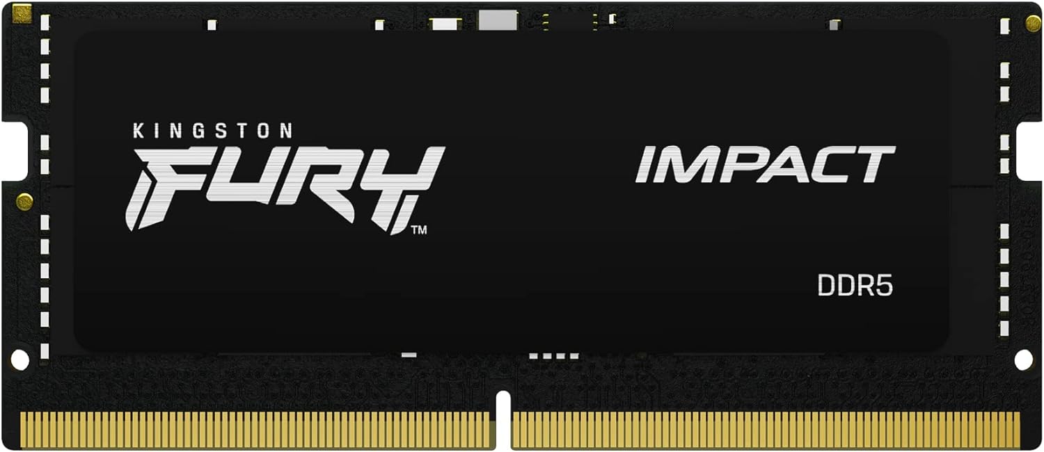 Kingston Fury Impact PnP 32GB (2x16GB) 5600MT/S DDR5 CL40 SODIMM Notebook Gaming Memory Kit of 2 - KF556S40IBK2-32