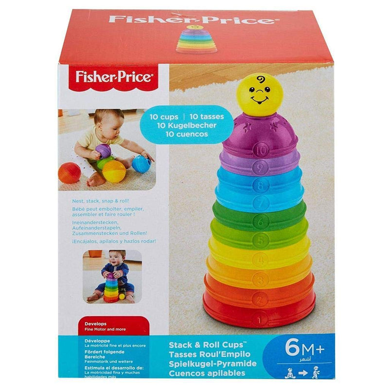Fisher-Price - Cuencos apilables, juguete bebé +6 meses (Mattel W4472
