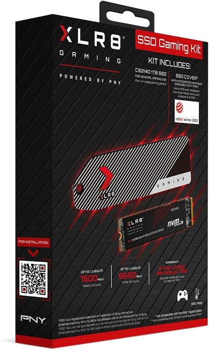PNY XLR8 SSD Gaming Kit Designed to fit PS5 Heatsink + SSD
