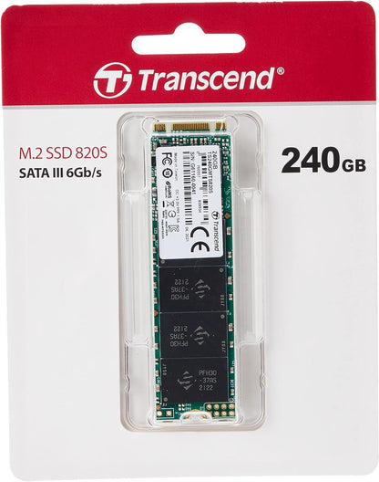 Transcend MTS820S 240 GB M.2 2280 SATA III 6 Gb/s Internal Solid State Drive (SSD) 3D TLC NAND (TS240GMTS820S