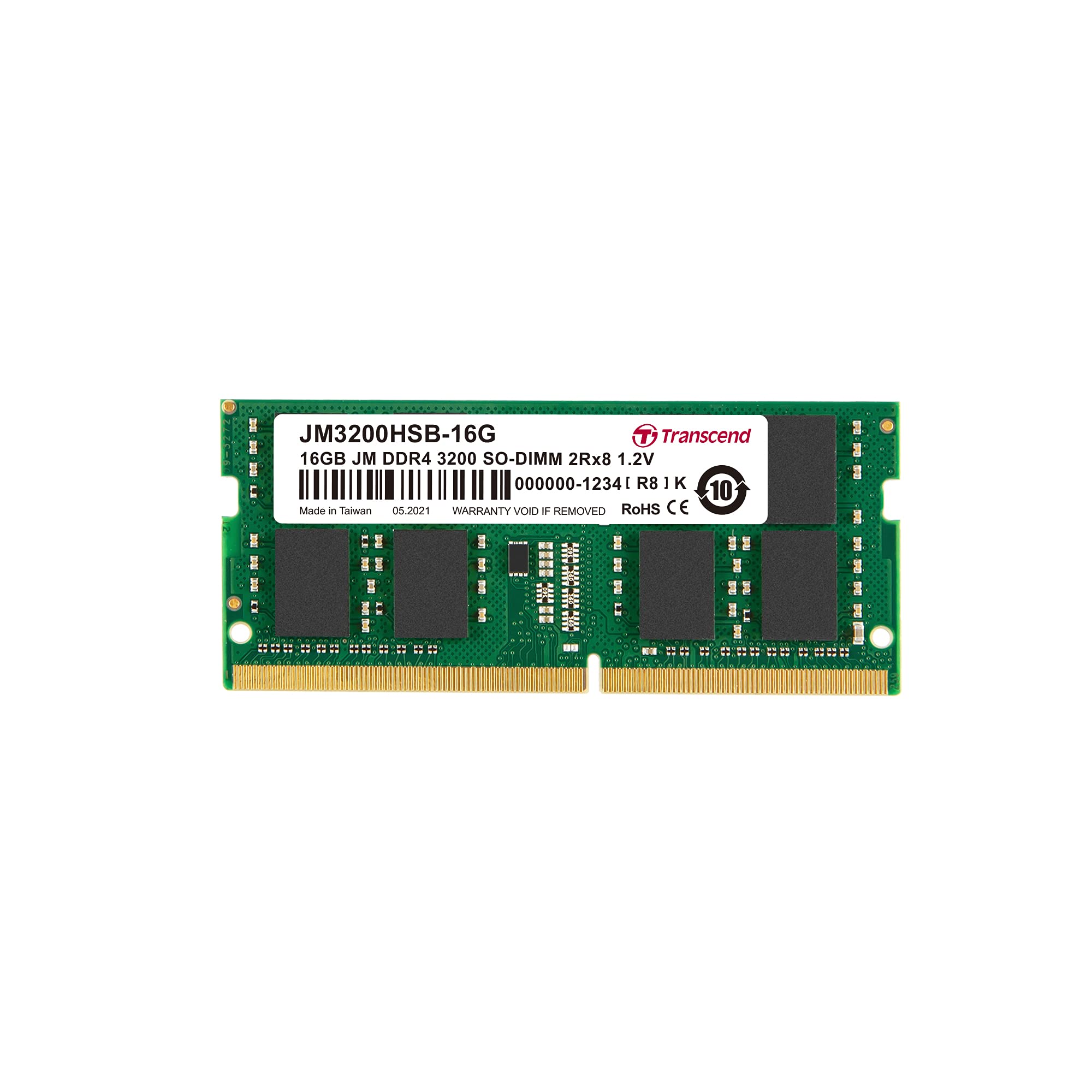 Transcend DDR4 DRAM Module (JetRam) 3200 Mbps 16GB (JM3200HSB-16G