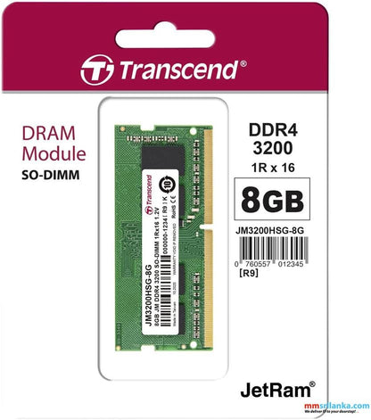 TRANSCEND 8Go JM DDR4 3200 SO-DIMM