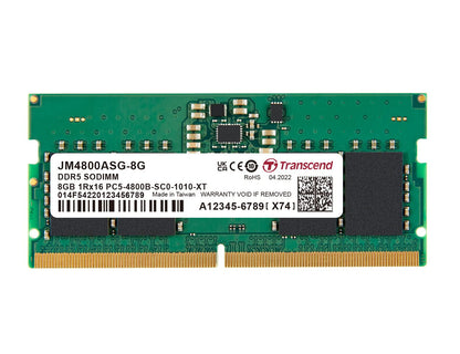 Transcend SO-DIMM Memory Module 8GB DDR5 4800MHz - JM4800ASG-8G