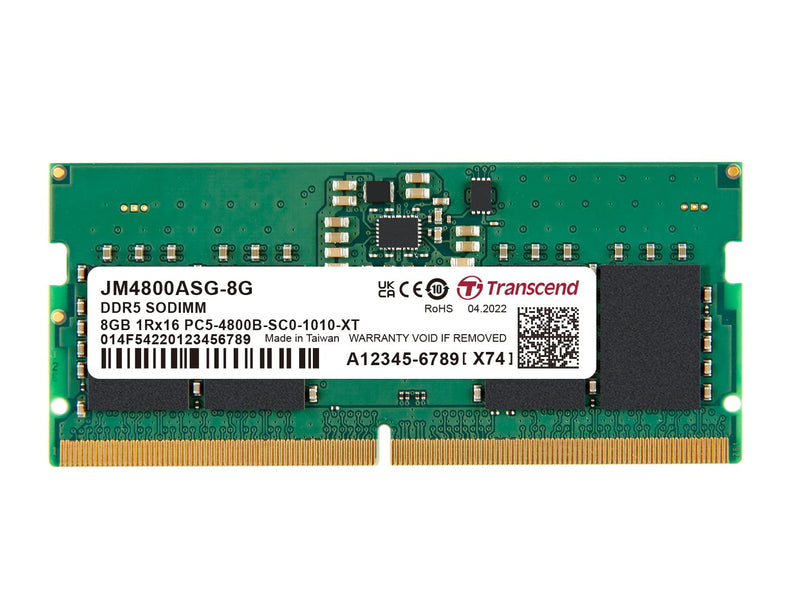 Transcend SO-DIMM Memory Module 8GB DDR5 4800MHz - JM4800ASG-8G