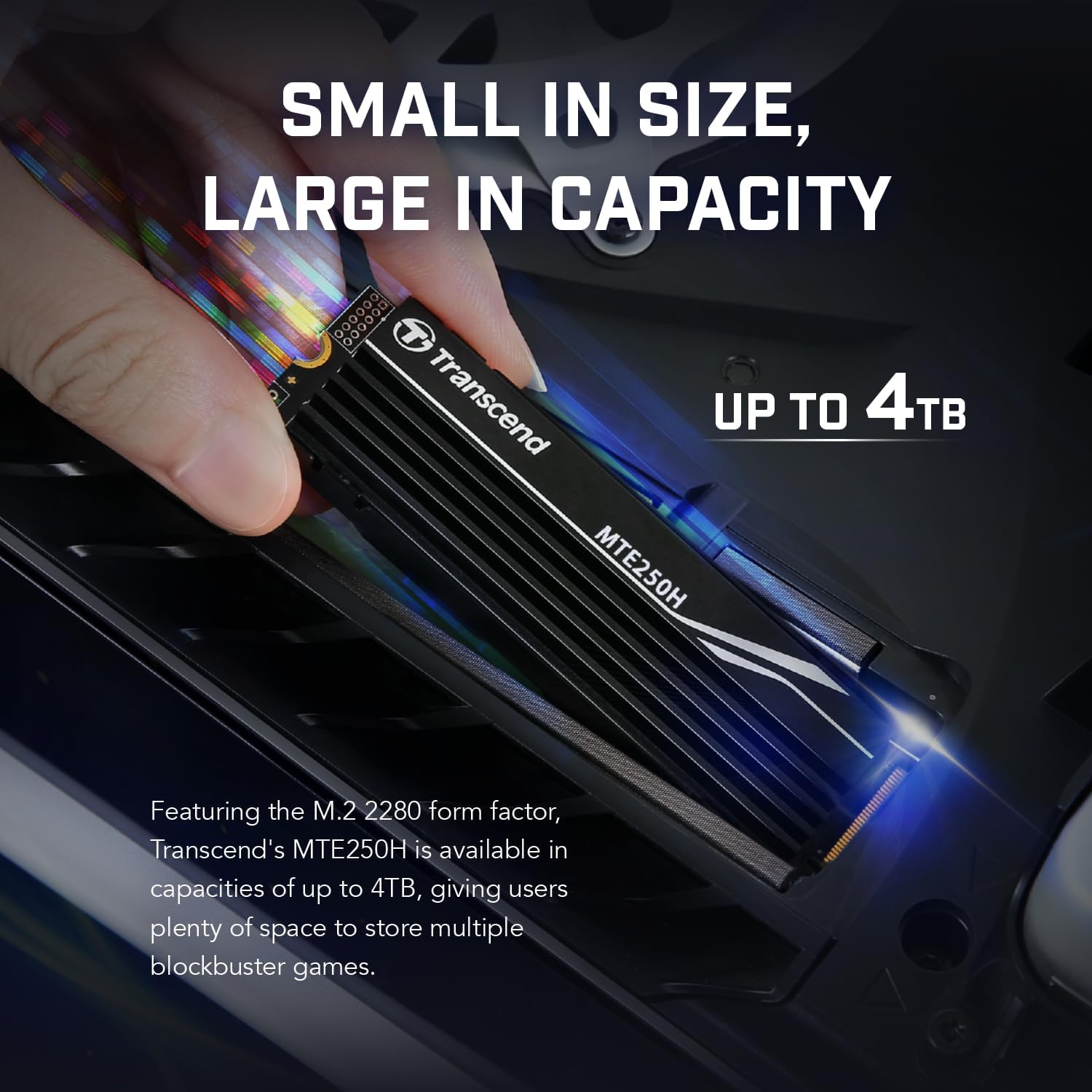 Transcend 1TB NVMe PCIe Gen4 x4 MTE250H M.2 SSD Solid State Drive TS1TMTE250H 1T 23.1mm x 80mm x 9.2 mm