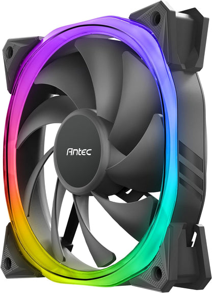 Antec Fusion 12cm PWM ARGB Case Fan, Hydraulic Bearing, 16 LEDs, Anti-Vibration, Up to 2000 RPM