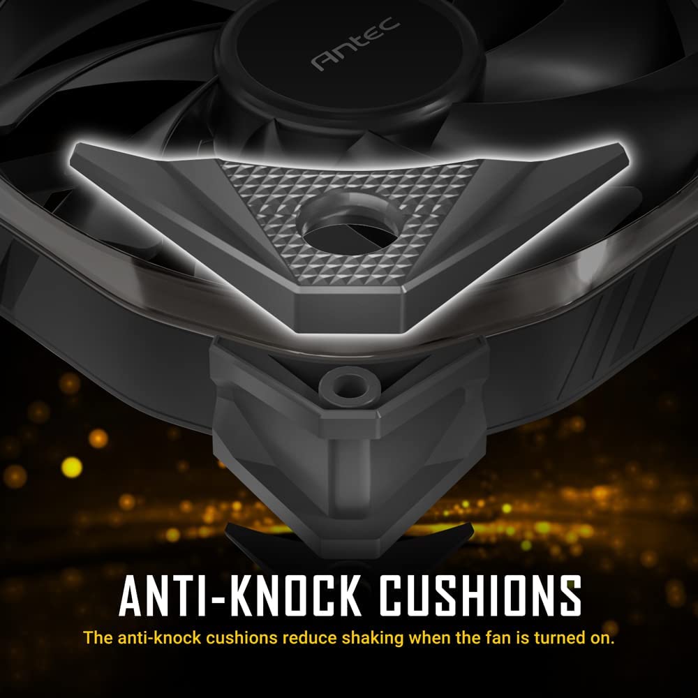 Antec RGB Fans, PC Fans, 5V-3PIN Addressable RGB Fans, 120mm Fan with Controller, Motherboard SYNC with 5V-3PIN, Fusion Series Black 3 Packs 3 Packs Black
