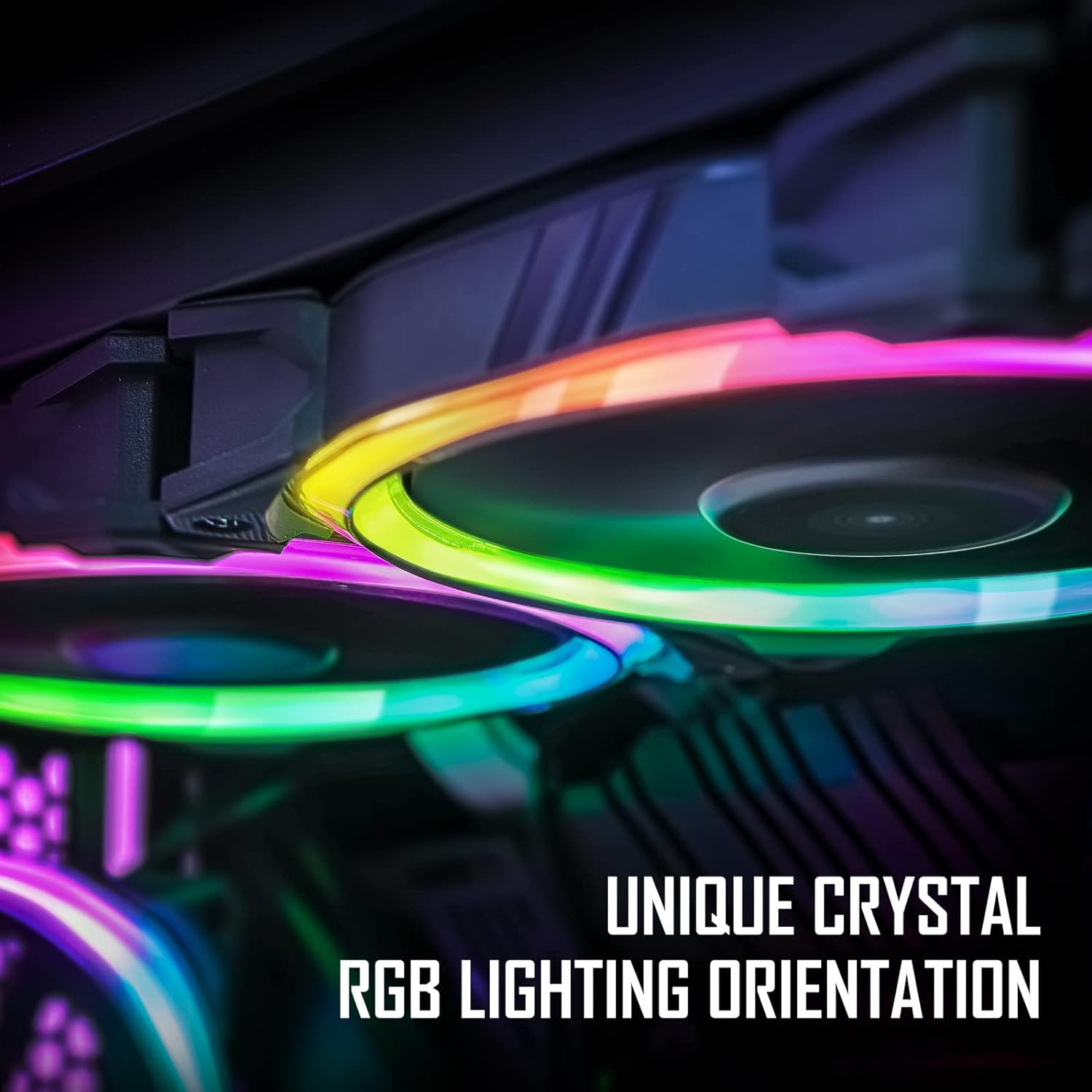 Antec RGB Fans, PC Fans, 5V-3PIN Addressable RGB Fans, 120mm Fan with Controller, Motherboard SYNC with 5V-3PIN, Fusion Series Black 3 Packs 3 Packs Black