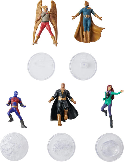 DC Comics, Black Adam Justice Society Set 5-Pack, 2-Inch Action Figures with Stands, Black Adam Movie Collectible Kids Toys, Ages 3 and Up