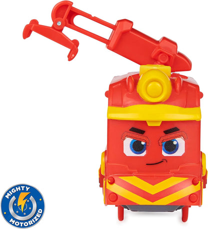 Mighty Express Motorised Train with Freight Wagon, Battery-Operated Locomotive with Wagon in Various Designs, No Pre-Selection Possible, 1 Train Included, from 3 Years, Black