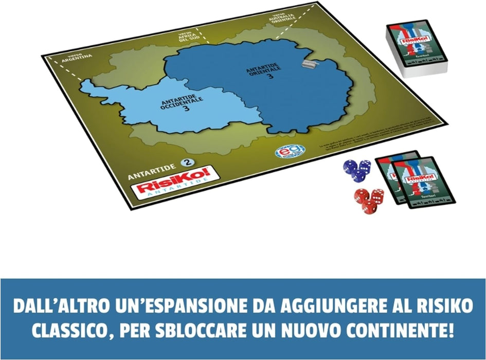 DC Comics 6065126 Verlag, Strategy Game, 1 Box for Adults and Children from 10 Years, 2 Board Game for Family Challenges, Single, Risk Antarctica, HF-Q-394