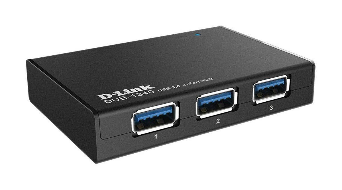 D-link DUB-1340 USB 3.0 4 Ports USB Hub, Black, DUB-1340/E