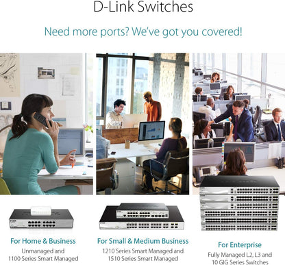 D-Link GO-SW-5E Switch Desktop, 5 Porte RJ45 Fast Ethernet 10/100Mbps, Plug & Play, Plastica