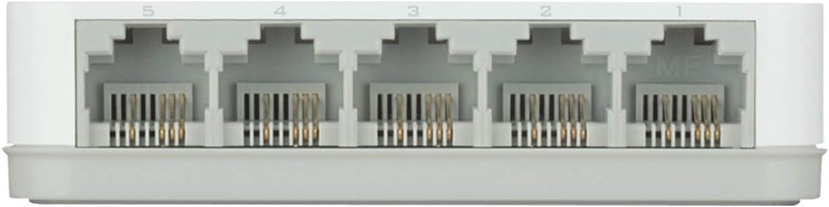 D-Link GO-SW-5E Switch Desktop, 5 Porte RJ45 Fast Ethernet 10/100Mbps, Plug & Play, Plastica