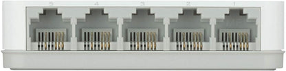 D-Link GO-SW-5E Switch Desktop, 5 Porte RJ45 Fast Ethernet 10/100Mbps, Plug & Play, Plastica