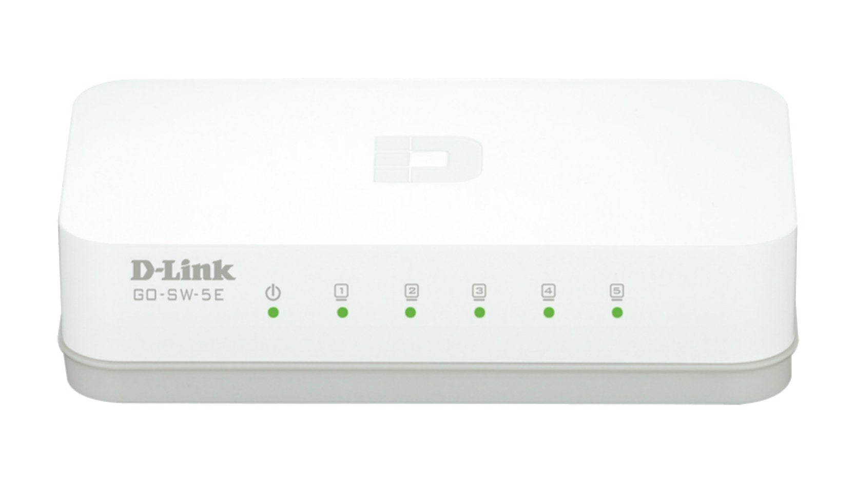 D-Link GO-SW-5E Switch Desktop, 5 Porte RJ45 Fast Ethernet 10/100Mbps, Plug & Play, Plastica