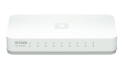 D-Link GO-SW-8E - Switch de red con 8 puertos 10/100 Mps, blanco