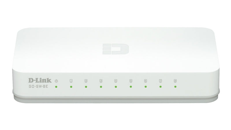 D-Link GO-SW-8E - Switch de red con 8 puertos 10/100 Mps, blanco