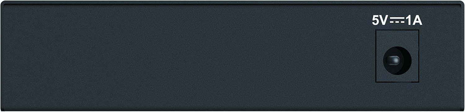 D-Link DGS-105GL 5-Port Unmanaged Gigabit Switch (ohne Lüfter, Low Profile Metallgehäuse, Desktop, Plug-and-Play, QoS, 802.3az EEE), Black