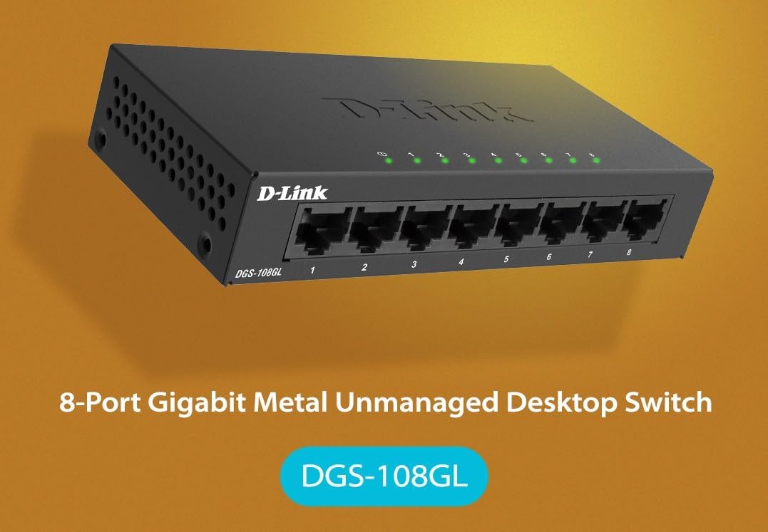 D-Link DGS-108GL - Switch Black
