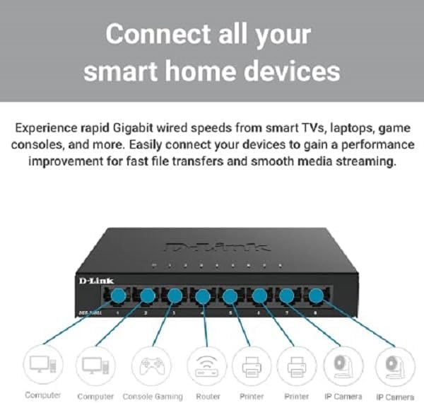 D-Link DGS-108GL - Switch Black