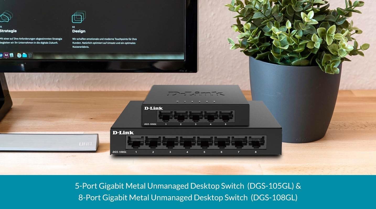 D-Link DGS-108GL - Switch Black