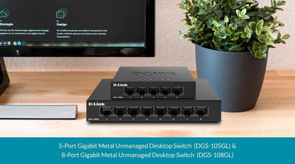 D-Link DGS-108GL - Switch Black