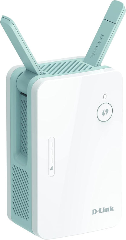 D-Link E15 Range Extender Mesh EAGLE PRO AI AX1500, ripetitore Wi-Fi, hotspot con porta Gigabit, MU-MIMO, OFDMA, Indicatore di segnale con AI, plug and play, WPS, WPA3