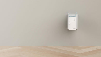 D-Link E15 Range Extender Mesh EAGLE PRO AI AX1500, ripetitore Wi-Fi, hotspot con porta Gigabit, MU-MIMO, OFDMA, Indicatore di segnale con AI, plug and play, WPS, WPA3