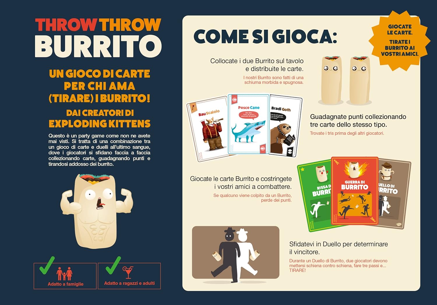 Asmodee Throw Throw Burrito - Gioco da tavolo Edizione in Italiano (8535 ASMODEE ITALIA