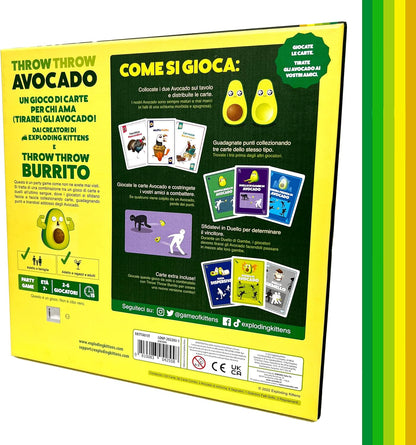 Asmodee - Throw Throw Throw Avocado, Board Game, Funny Party Game, 2-6 Players, 7+ Years, English Edition