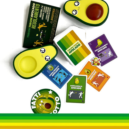 Asmodee - Throw Throw Throw Avocado, Board Game, Funny Party Game, 2-6 Players, 7+ Years, English Edition